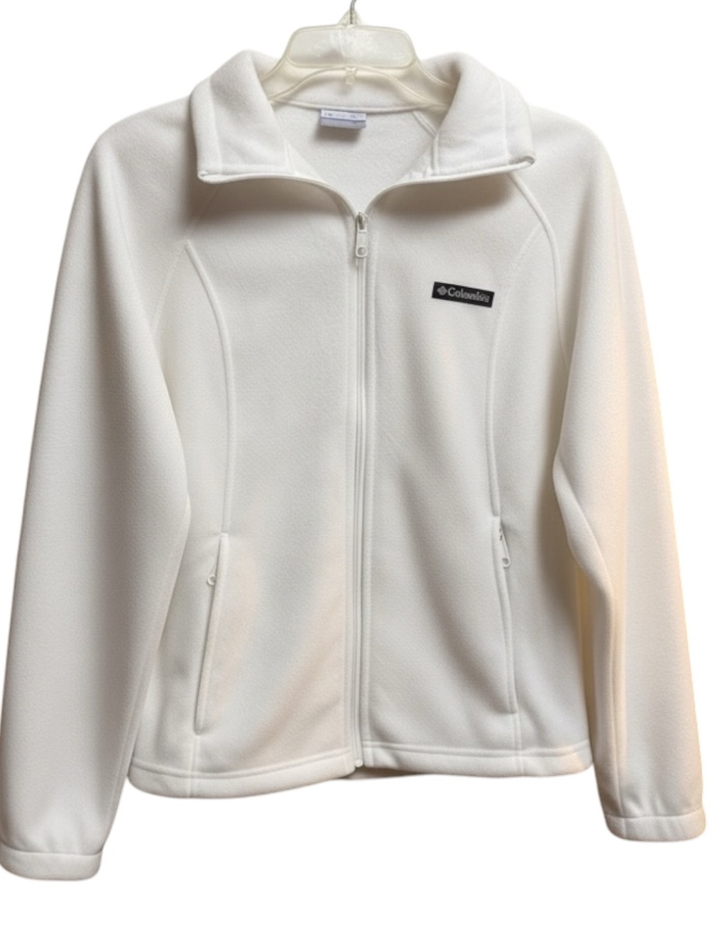 Columbia Benton Springs Full-Zip Fleece Jacket Sea Salt Med EUC